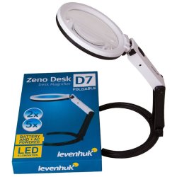 Levenhuk 120mm Zeno Desk D7 bordlup 2x/5x m/LED