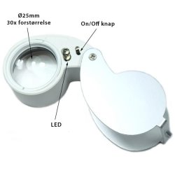  Botaniklup m/LED LYS 30X